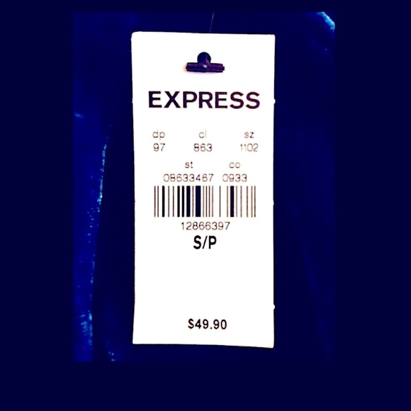 Express Velvety Luxe Ribbon-Wrapped Cami in Teal & Cross Strapped Back XS-M NWT - Picture 4 of 7